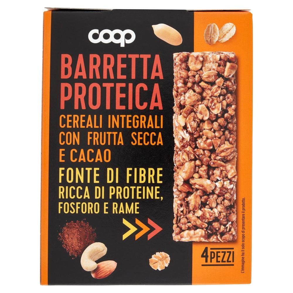 Barretta Proteica Cereali Integrali Con Frutta Secca E Cacao 4 X 28 G -   