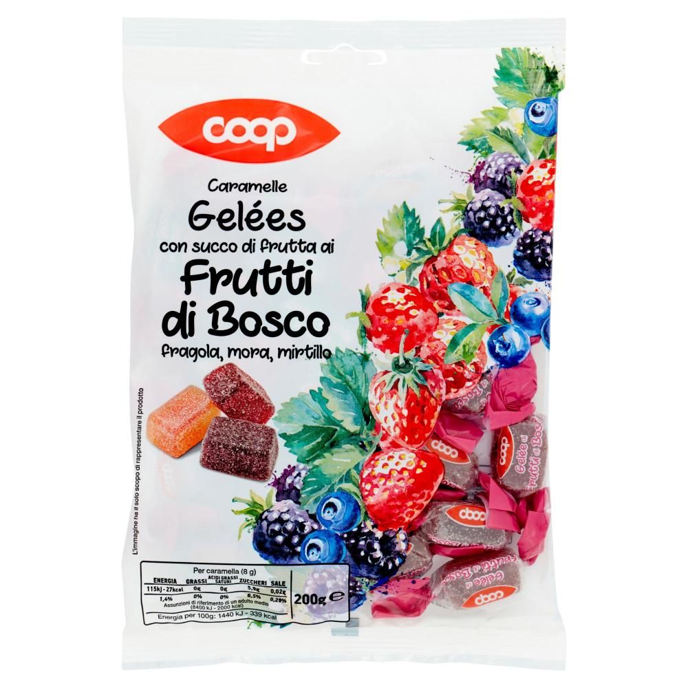 Caramelle Gelées Con Succo Di Frutta Ai Frutti Di Bosco Fragola