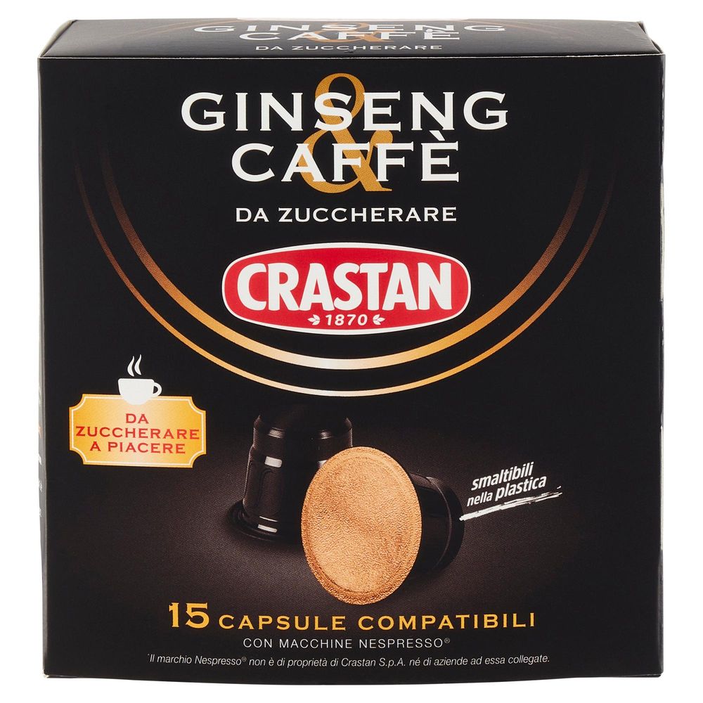 Crastan Ginseng Caffè 15 Capsule Compatibili Con Macchine Nespresso* 15 X  3,3 G 