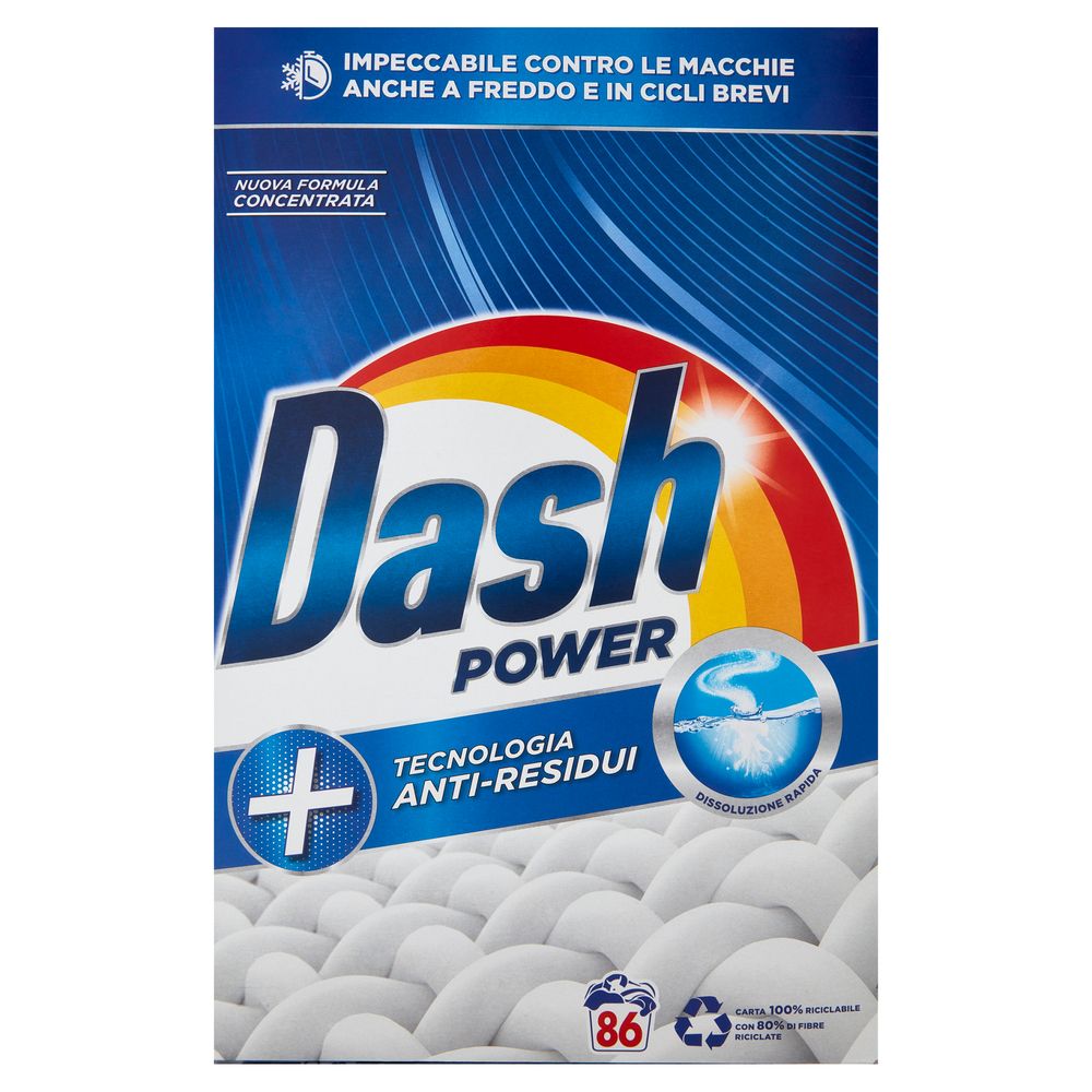 Dash Power Detersivo Lavatrice In Polvere, Tecnologia Anti-residui