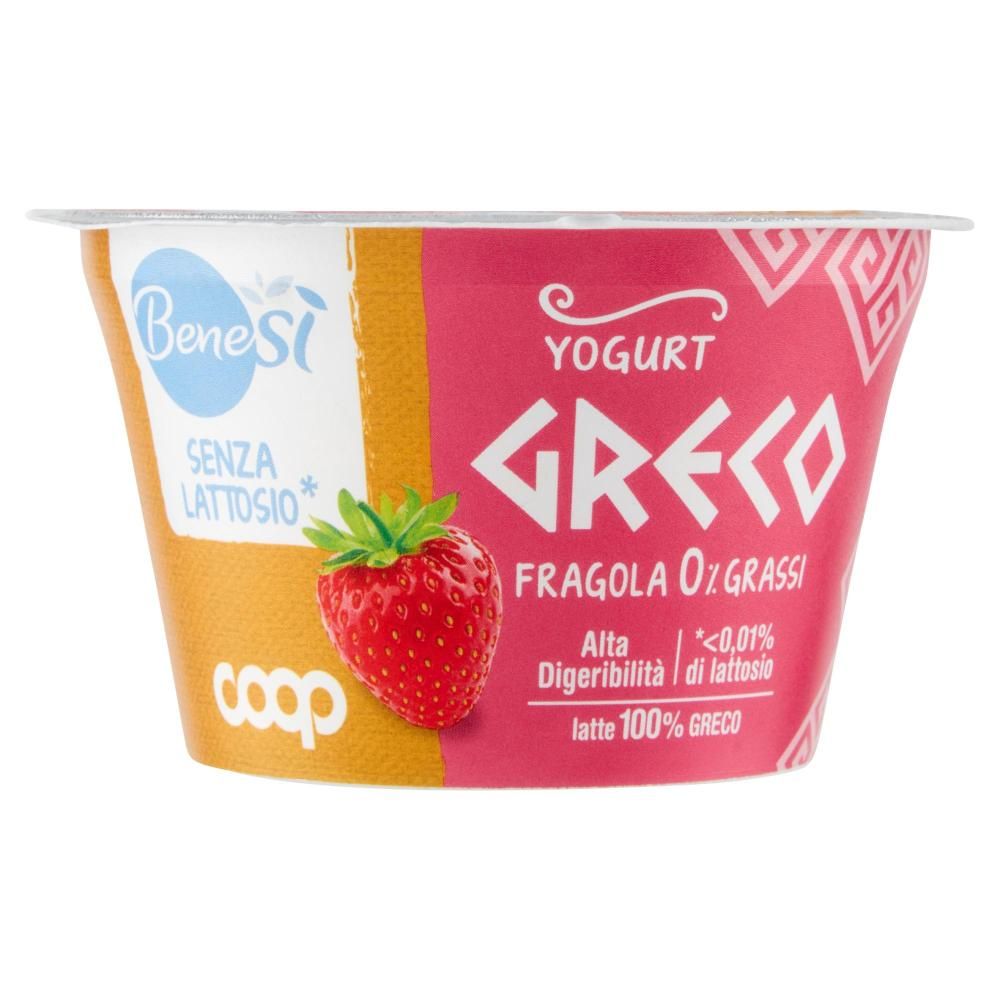 Senza Lattosio* Yogurt Greco Fragola 0% Grassi 150 G - Easycoop